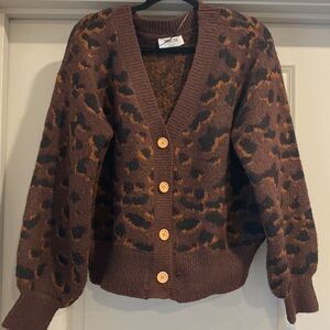 Double zero leopard cardigan